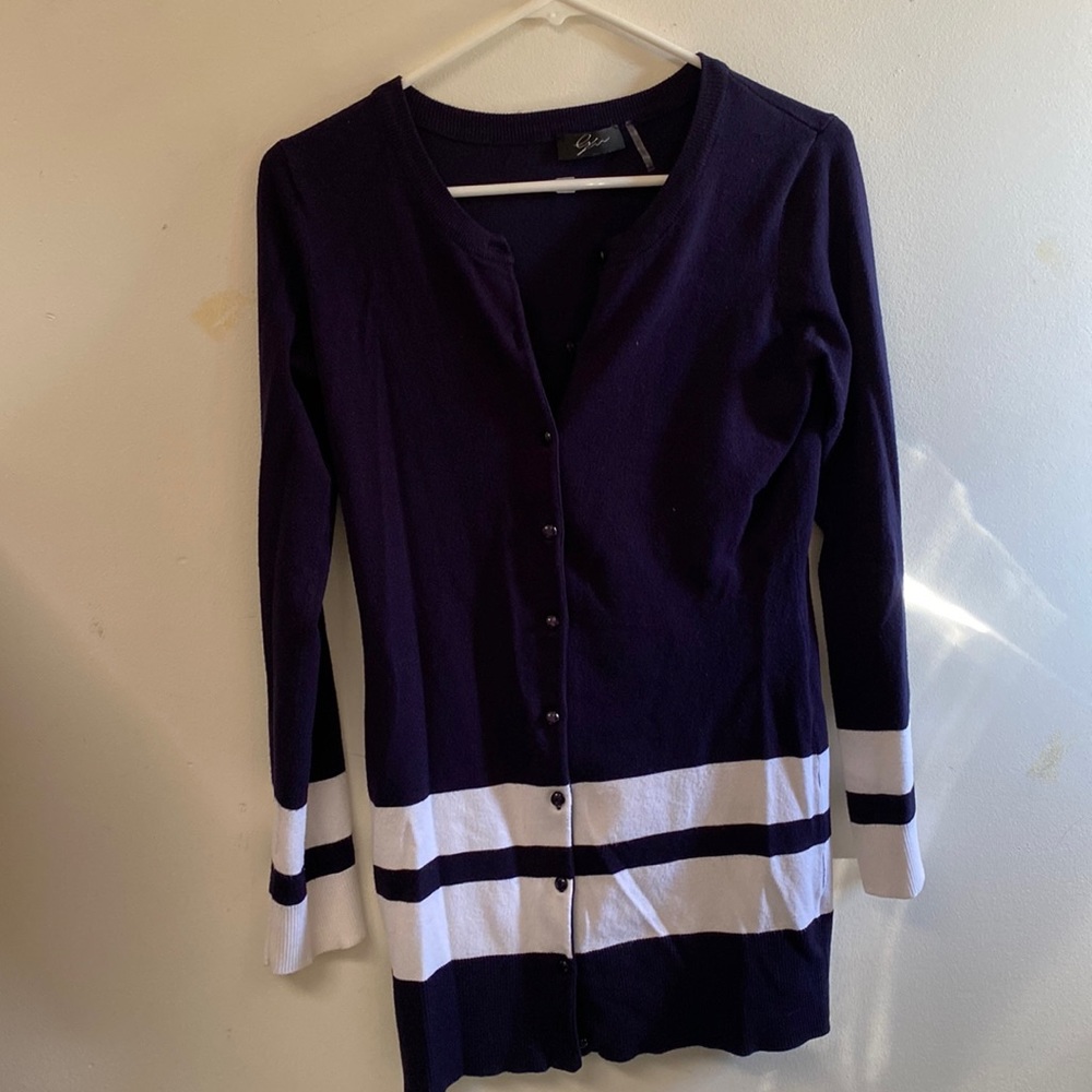 Navy Striped Sweater